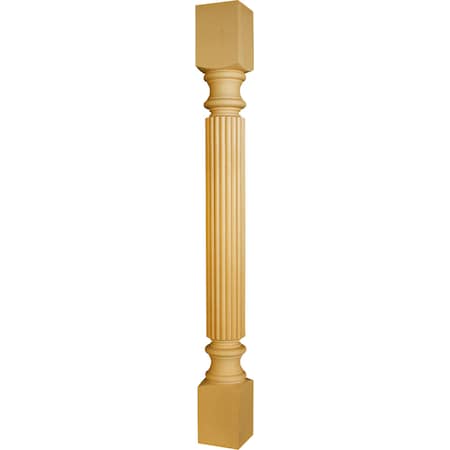 Osborne Wood Products 40 1/2 x 4 Extended Reeded Island Leg in Knotty Pine 1566P